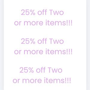 Promotional Graphic - 25% Off Two or More Items